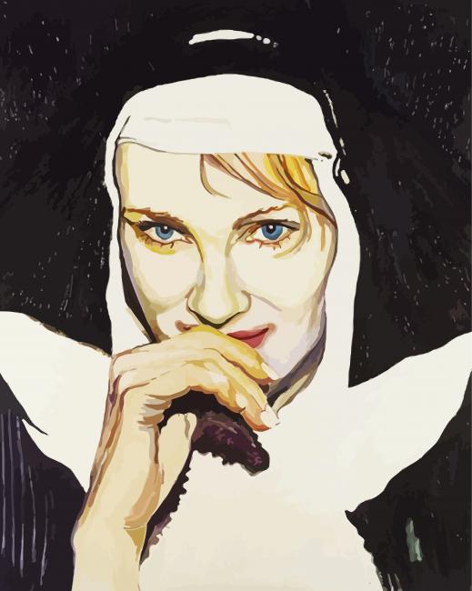 Beautiful Nun Art paint by numbeers