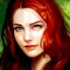 Beautiful Redhead Lady paint by numbers