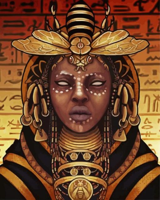 Bee Egyptian Lady paint by numbers