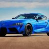 Blue Toyota Supra Mark IV paint by numbers