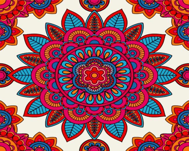 Boho Mandala - Paint By Numbers - Canvas Paint by numbers