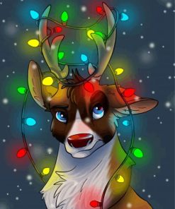 Christmas Reindeer paint by nuumbers