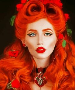 Classy Redhead Lady paint by numbers