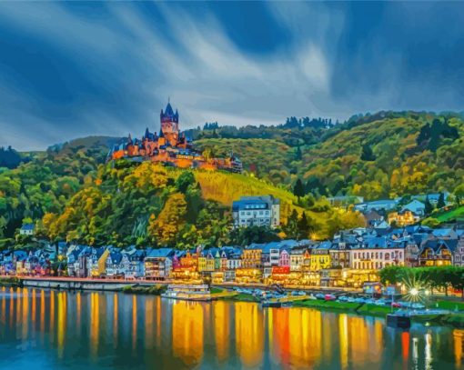 Aesthetics Cochem Buildings paint by numbers