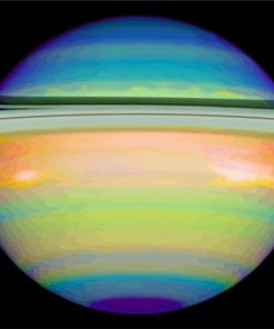 Colorful Saturn paint by numbers