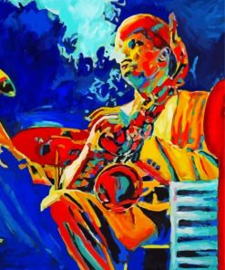 Colorful Saxophone Man paint by numbers