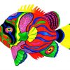 Colorful Tropical Fish paint by numbers