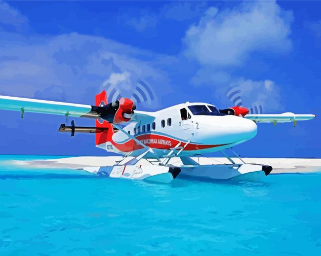 Cool Seaplane paint by numbers