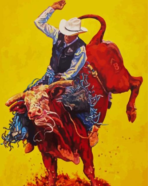 Cowboy Rodeo Art paint by numbers