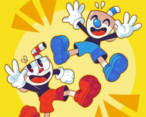 Cuphead Games Characters paint by numbers