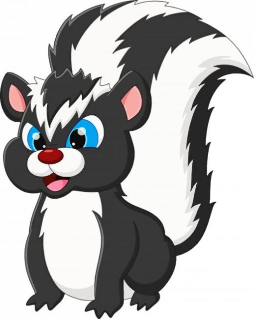 Adorable Skunk Art paint by numbers