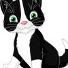 Black And White Cute Kity paint by numbers