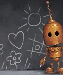 Cute Little Robot paint by numbers