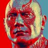 Drax Character Illustration paint by numbers