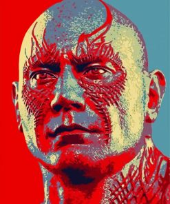 Drax Character Illustration paint by numbers