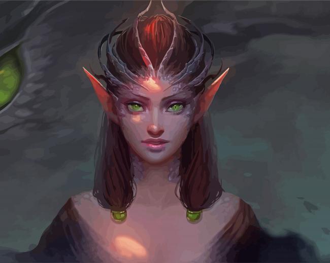 Fantasy Elf Lady paint by numbers