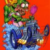 Female Rat Fink paint by numbers