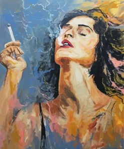 Girl Smoking Art paint byb numbers