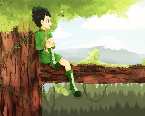 Gon Freecss On Tree paint by numbers