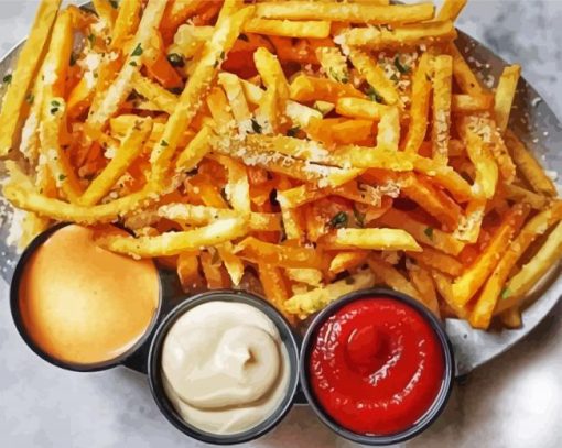 Good Fries With Sauces paint by numbers