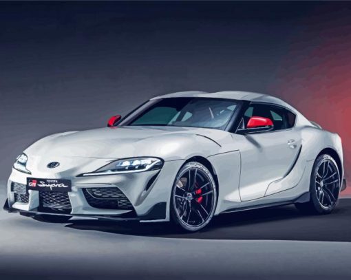 Grey Toyota GR Supra paint byb numbers