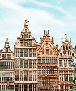 Guild Houses In Antwerp paint by numbers