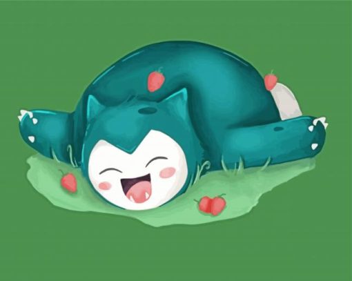 Happy Snorlax paint by numbers