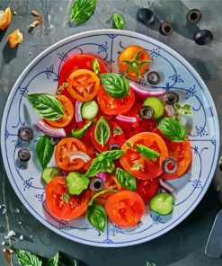 Healthy Salad paint by numbers