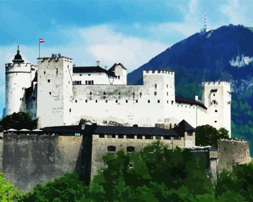 Fortress Hohensalzburg Salzburg paint by numbers