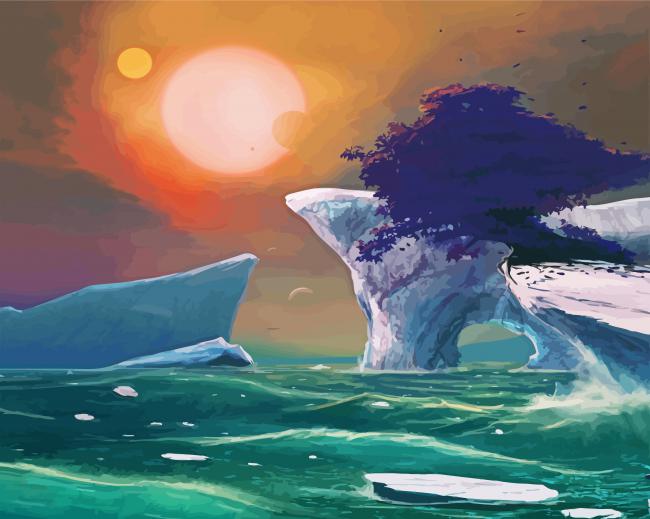 Iceberg Tree paint by numbers