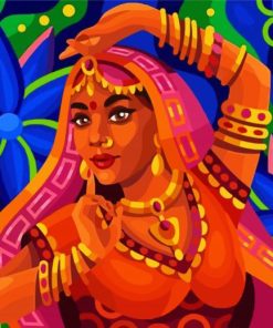 Indian Woman Art paint by numbers