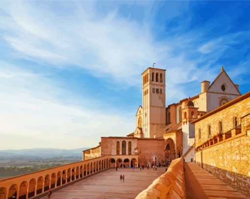 Aesthetic Basilica Of Saint Francis Of Assisi paint by numbers