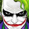 Joker Close Up Character paint by numbers