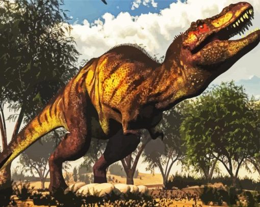 Tyrannosaurus Dinosaur paint by numbers