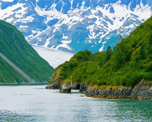 Kenai Fjords National Park paint by numbers