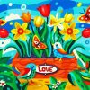 Love Birds And Flowers paint by numbers