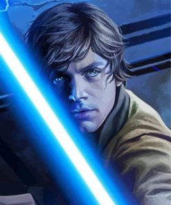 Luke Skywalker Star Wars paint by numbers