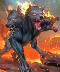 Wild Cerberus Character paint by numbers