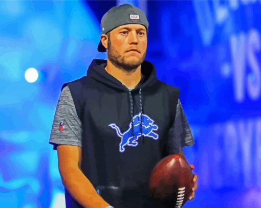 Handsome Matthew Stafford paint by numbers