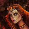 Mexican Sugar Skull Lady paint by numbers