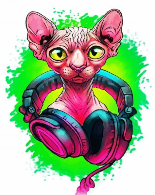 Colorful Musical Sphynx paint by numbers