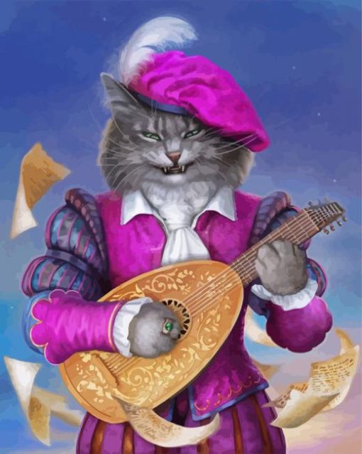 Musician Cat paint by numbers