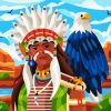 Native And Eagle paint by numbers