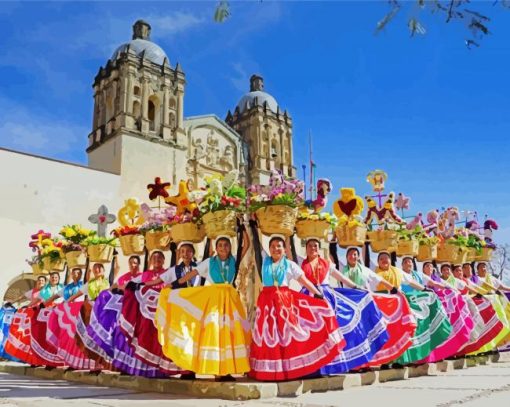 Oaxaca Festival paint by numbers