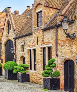 Old Houses In Bruges paint by numbers