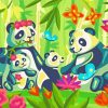 Happy Panda Family paint by numbers