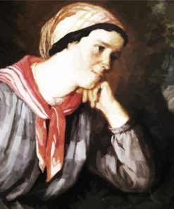 Peasant Girl With A Scarf paint by numbers