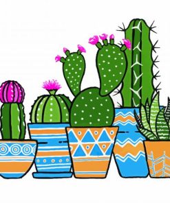 Potted Plants Art paint by numbers