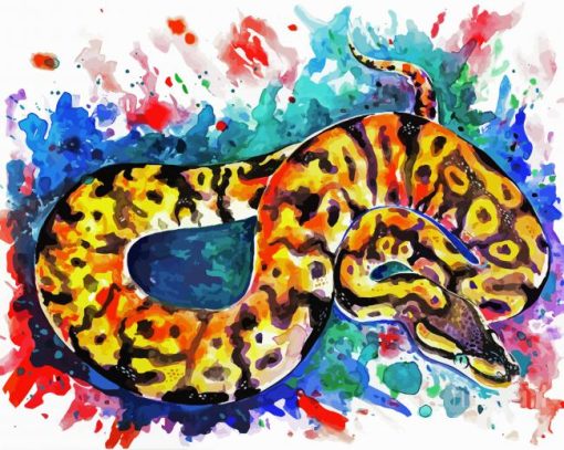 Python Snake Reptile paint by numbers