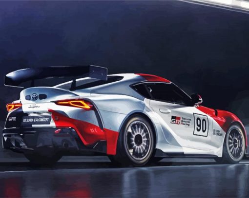 Race Car Toyota GR Supra GT4 paint by numbers